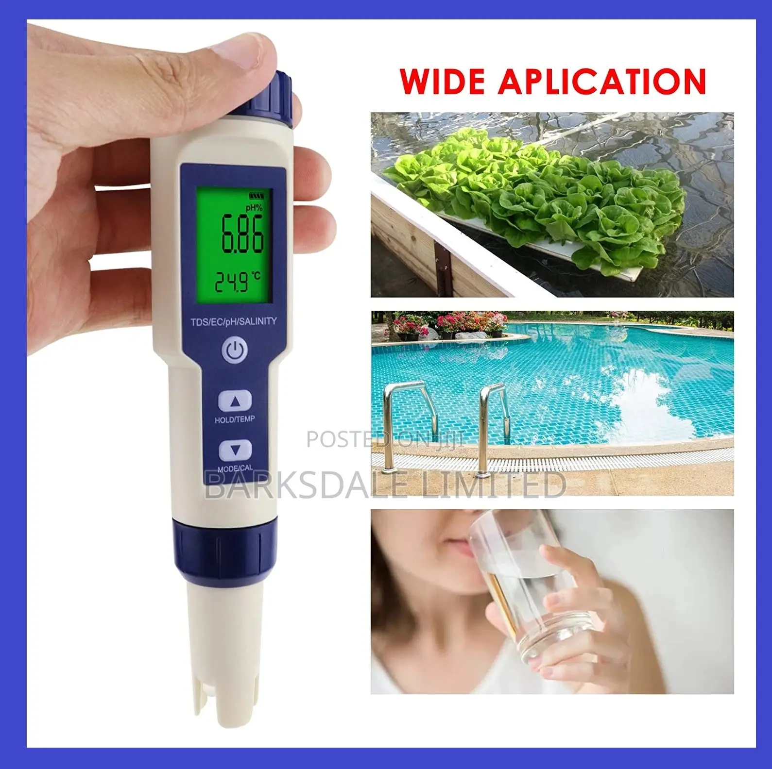 5 in 1 TDS Ec Ph Salinity Temp Water Quality Tester Meter