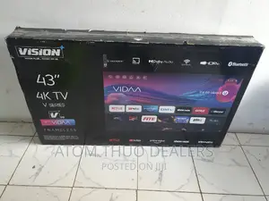 Vision Plus 43" Inches Uhd Frameless Smart TV + Bluetooth