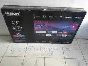 Vision Plus 43" Inches Uhd Frameless Smart TV + Bluetooth