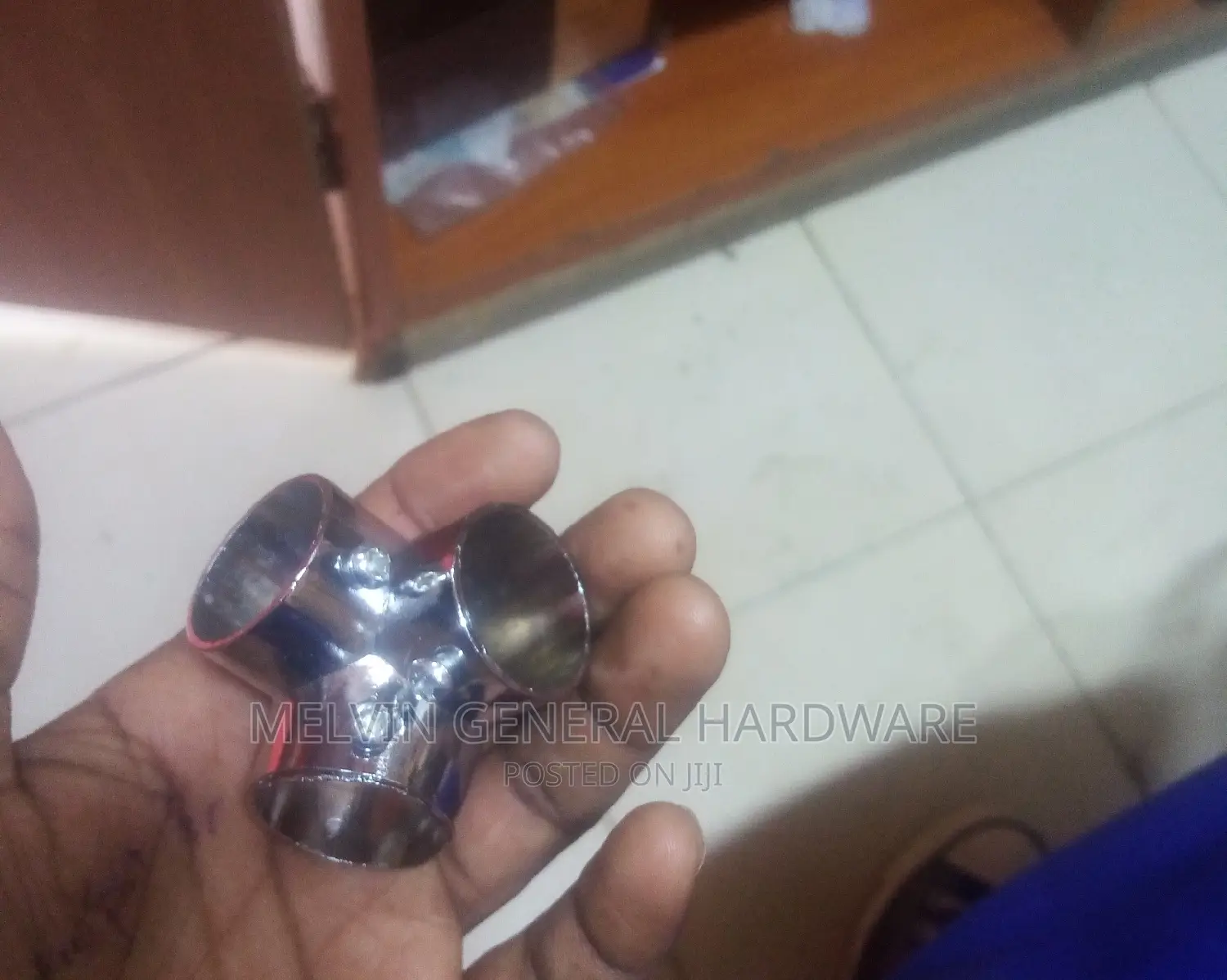 Chrome Pipe Elbow 3 Way 1"