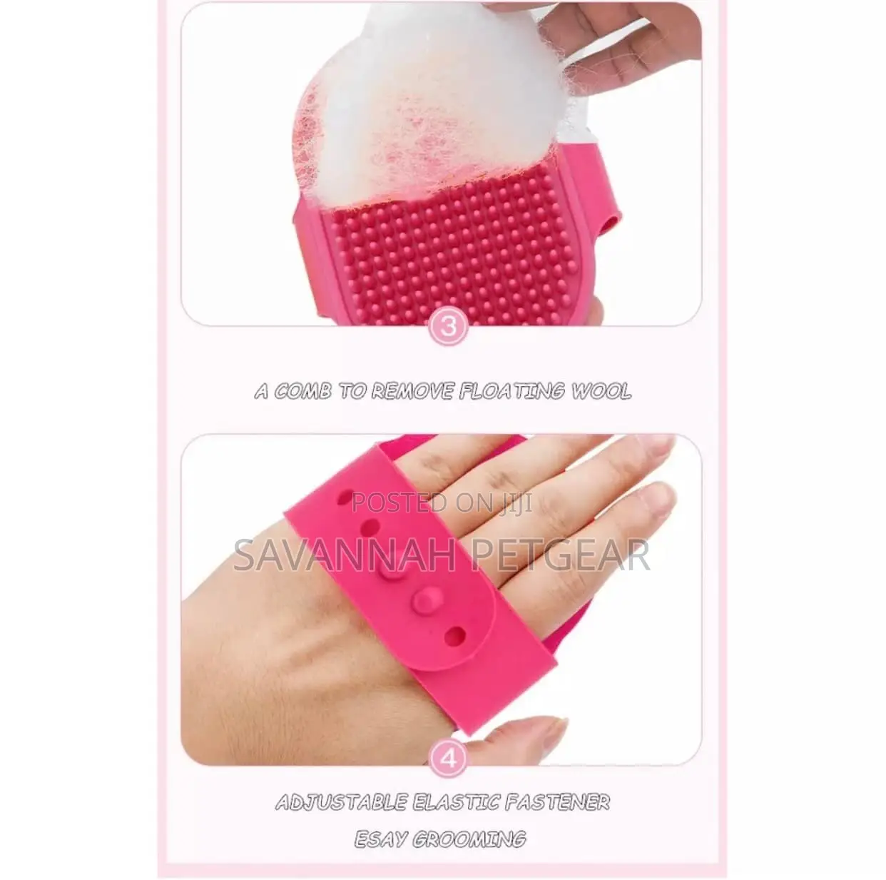 Adjustable Pet Palm Bath Comb Massage Bath Glove For Dog Cat
