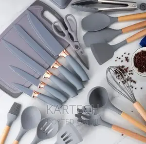 19 PCS Silicone Spoon Grey