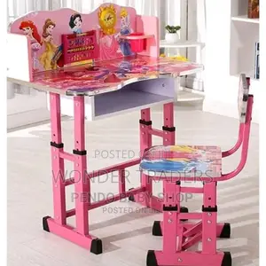 Pink Kids Study Desk Table
