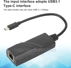 Type C to LAN Gigabit Ethernet Adapter Up to 1000 MBPS