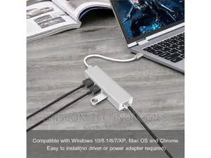 Type C to Ethernet(LAN) and USB Hub, Type-C Lan With 3 USB