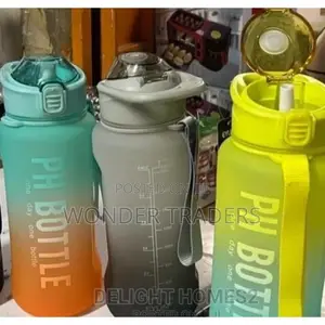 2000ml Motivational Water Bottle With Straw and Stamps
