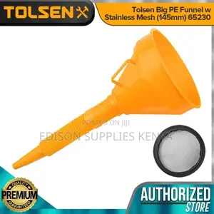 Funnel Tolsen Funnel With Spout Sieve Mesh for Fluids Oils Car Refuel