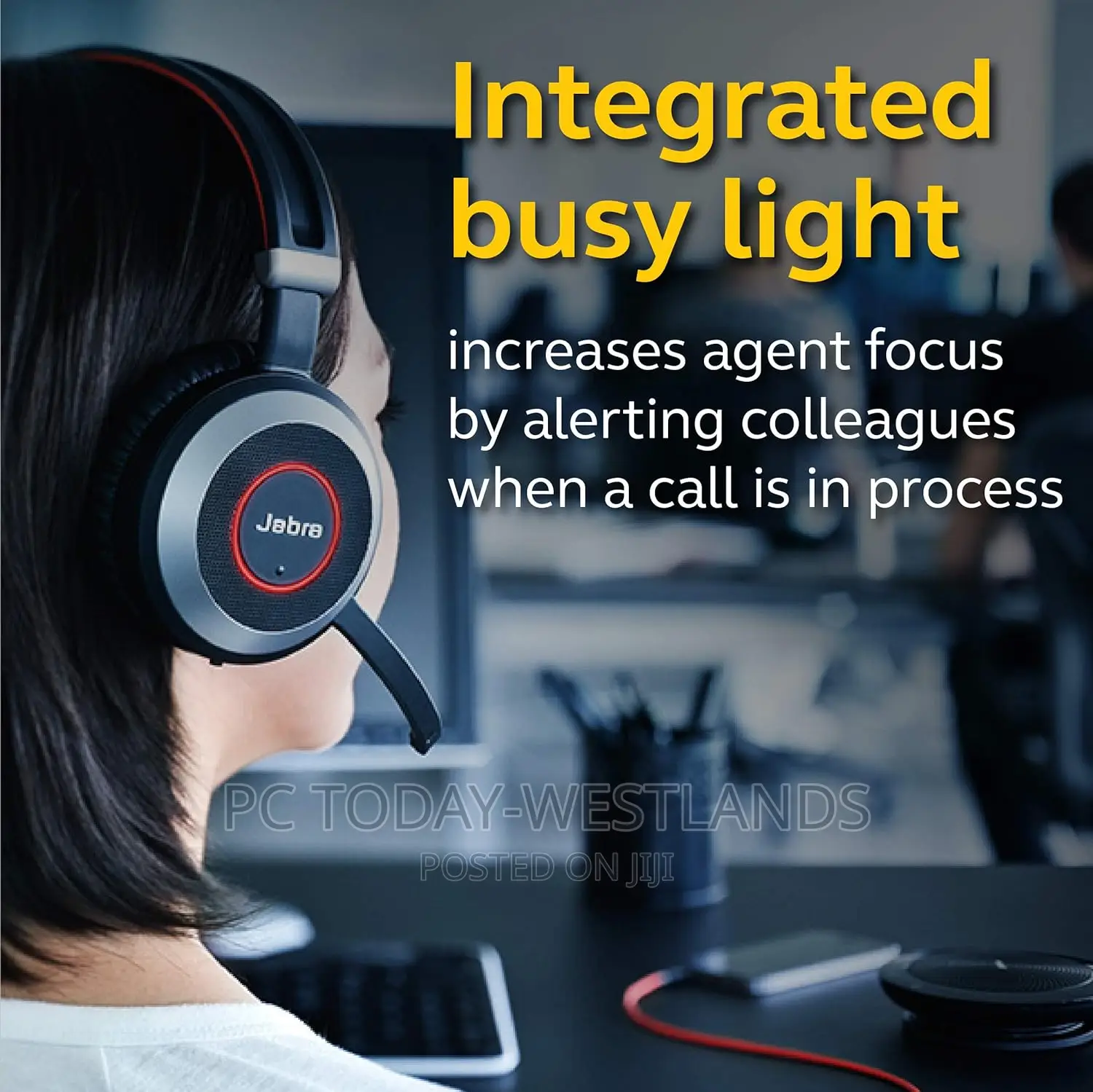 Jabra EVOLVE 80 Headset With Active Noise Cancellation