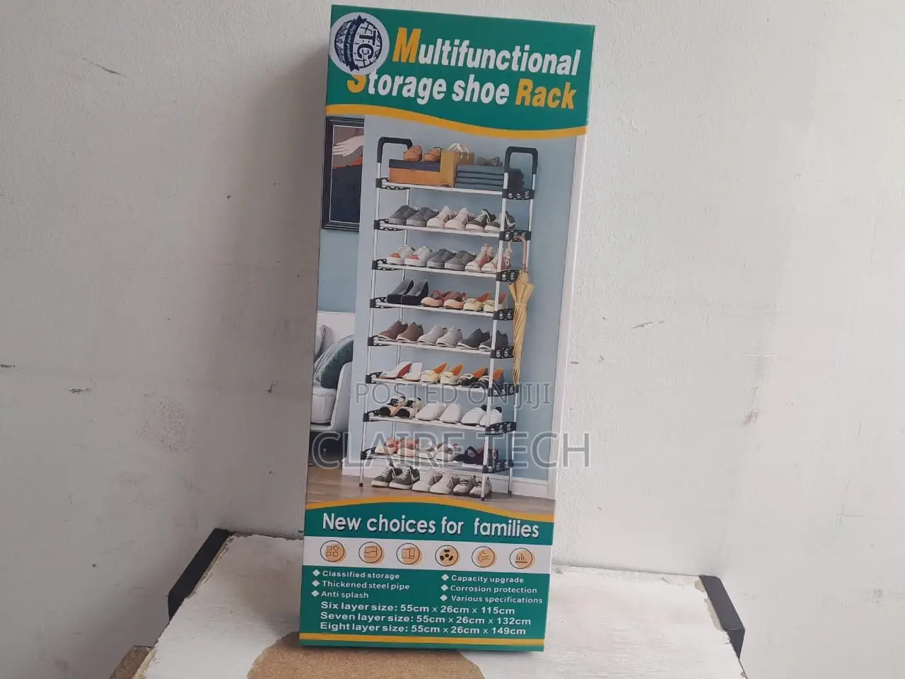 8 Layer Shoe Rack Multi Colour Shoe Rack