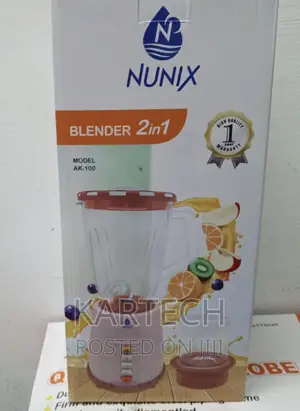 Ak-100 Nunix 2 in 1 Electric Blender