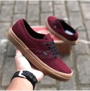 Maroon Vans Shoe