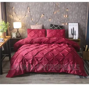 *3pcs Double Pinch Pleat Pintuck Duvet Cover Set