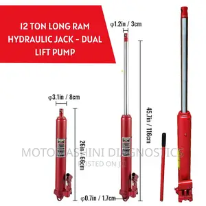 12ton Hydraulic Long Ram Jack With Dual Pump System