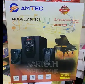Amtec AM-808 Sub Woofer Sound System -BT/USB/FM-4,000 WATTS