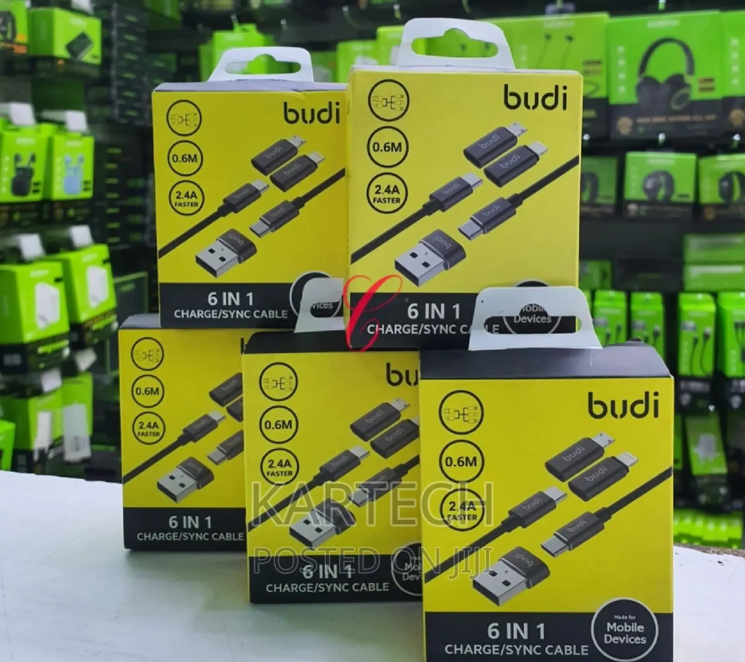 Budi 6 In1 Charge/Sync Cables