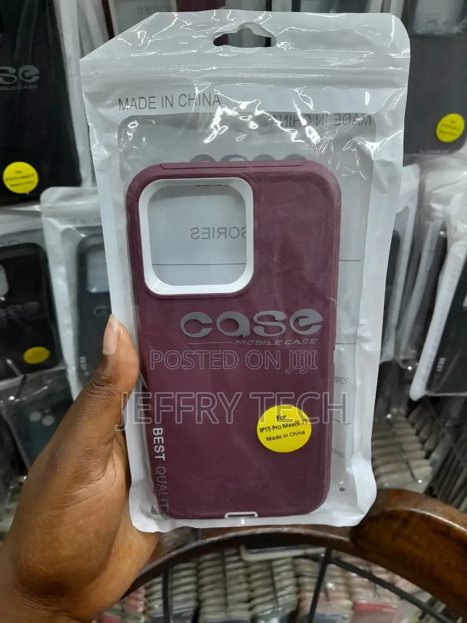 iPhone 15 Pro Max Case Dual Layer Rugged Phone Cover Red
