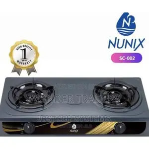 Nunix Stainless Steel Black Gas Cooker