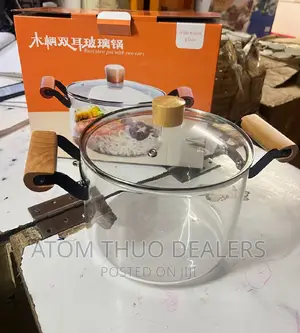 4.5 Glass Borosilicate Cooking Pot .