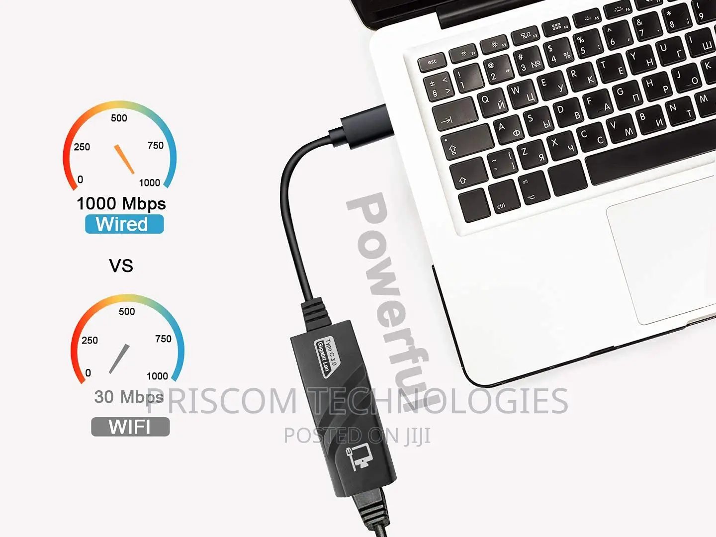 Type-c To USB With Gigabit Ethernet Adapter, Type C Adapter