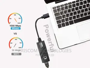 Type-c To USB With Gigabit Ethernet Adapter, Type C Adapter
