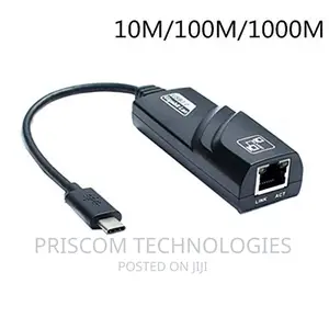 Type C To RJ45 Network LAN Adapter Up To MBPS
