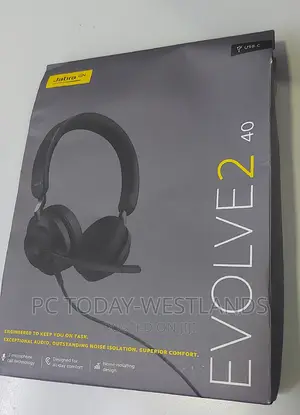 Jabra Evolve2 40 Stereo Wired on-Ear Headset Black USB-C