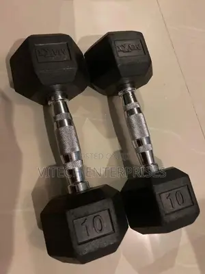 Rubber 10kg Dumbbells