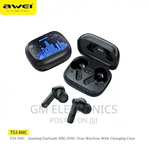Awei T53 Wireless Bluetooth Earbuds RGB Colorful Light.