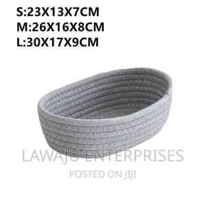 Grey Wooven Storage Baskets