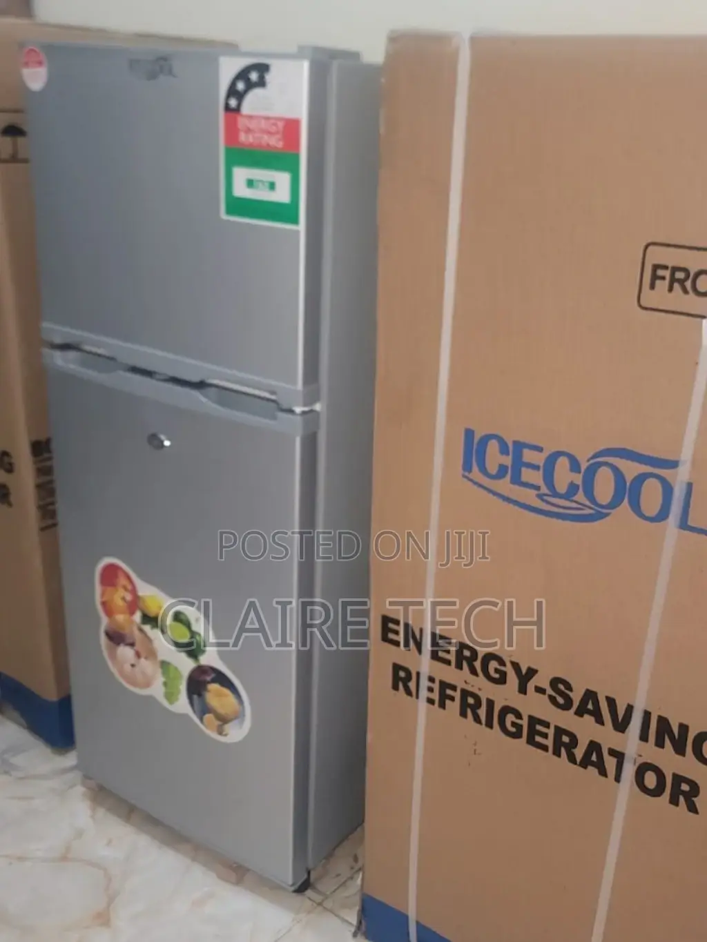 Icecool Fridge 118 Litres Double Door Fridge Silver