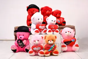 Valentine Love Teddy Bear - Red and Pink