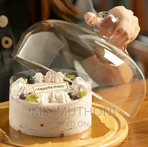 30 Cm Clear Glass Cake Cover