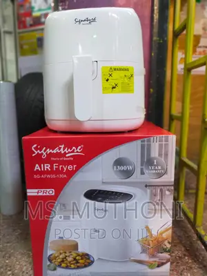 Signature Digital Air Fryer With Detachable Nonstick Basket`