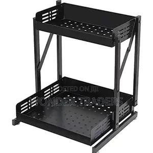 2tier Multifunctional Foldable Kitchen Spice ,Storage Rack.