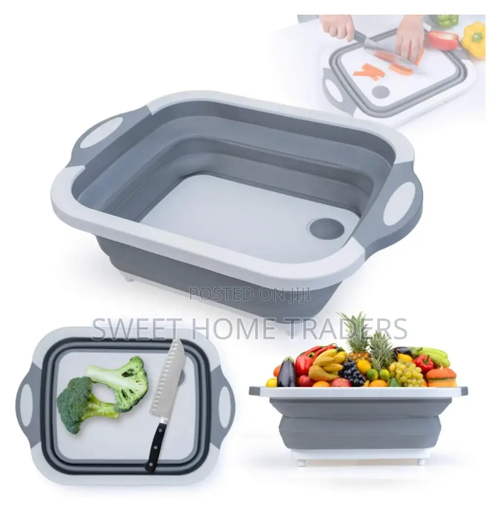 Collapsible Foldable Chopping Board, Trough and Drainer