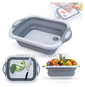 Collapsible Foldable Chopping Board, Trough and Drainer