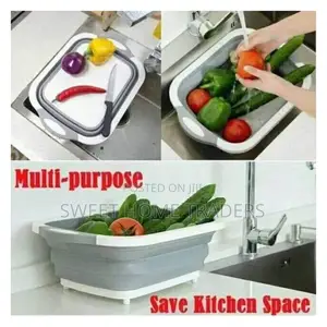 Collapsible Foldable Chopping Board, Trough and Drainer 