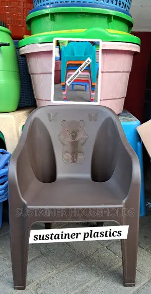 Dark Brown Kids Plastic Chairs