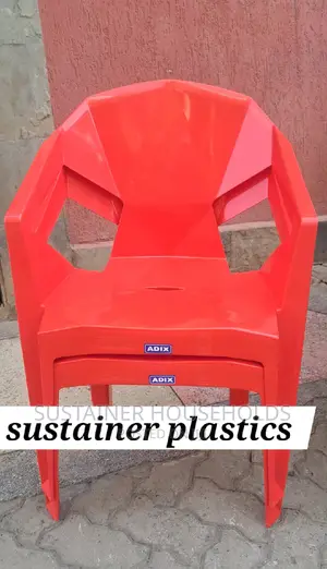 Chillie Red Adix Plastic Chairs With Armrest