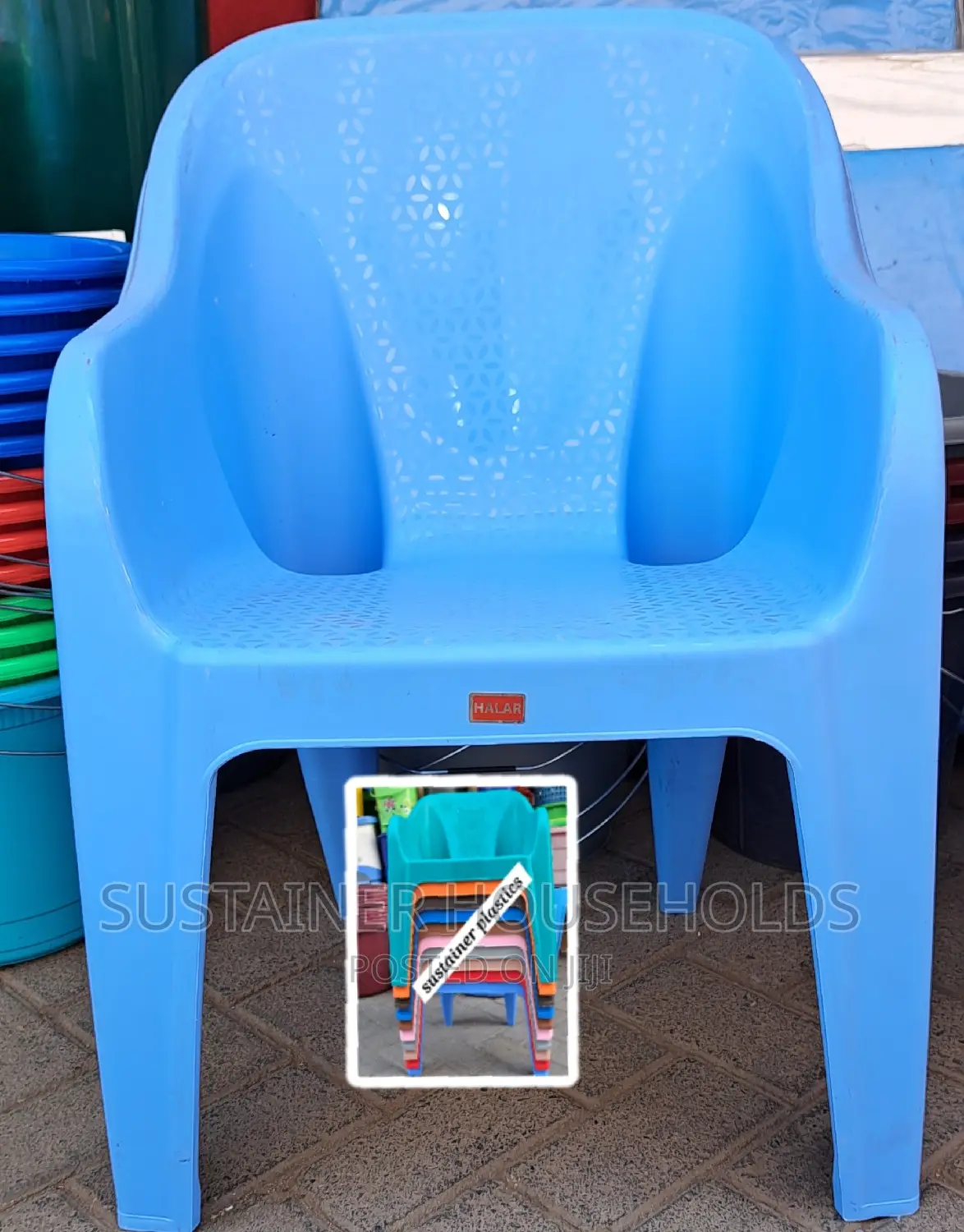 Halar Plastic Chairs With Armrest