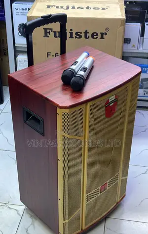 Fujister F-605 Speaker Powered With Two Wireless Microphone