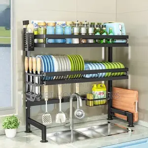 Double Layer 2 Layer Over the Sink Dish Rack