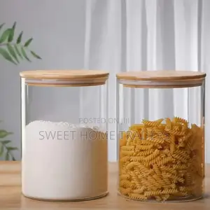 Large Capacity Glass Storage Containers With Bamboo Lids