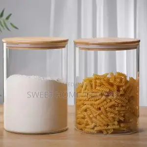 Large Capacity Glass Storage Containers With Bamboo Lids
 