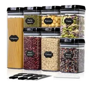 7pcs Transparent Acrylic Cereal Food/Pantry Containers 