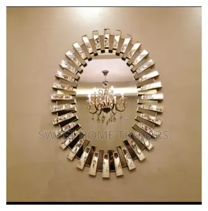 Oval Shaped Sunburst Wall Decor Mirror