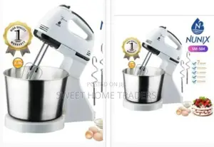 Nunix 7 Speed Hand Mixer With Bowl-2l,