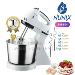 Nunix 7 Speed Hand Mixer With Bowl-2l 