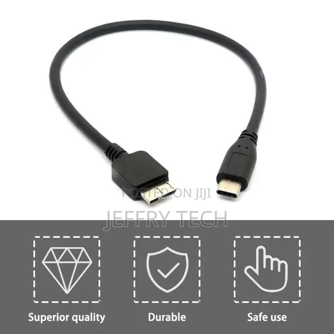 USB C to Micro Cable Type B for WD My Passport HDD Hard Disk