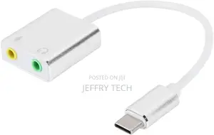 USB C Audio Adapter External Stereo Sound Card With 3.5mm He